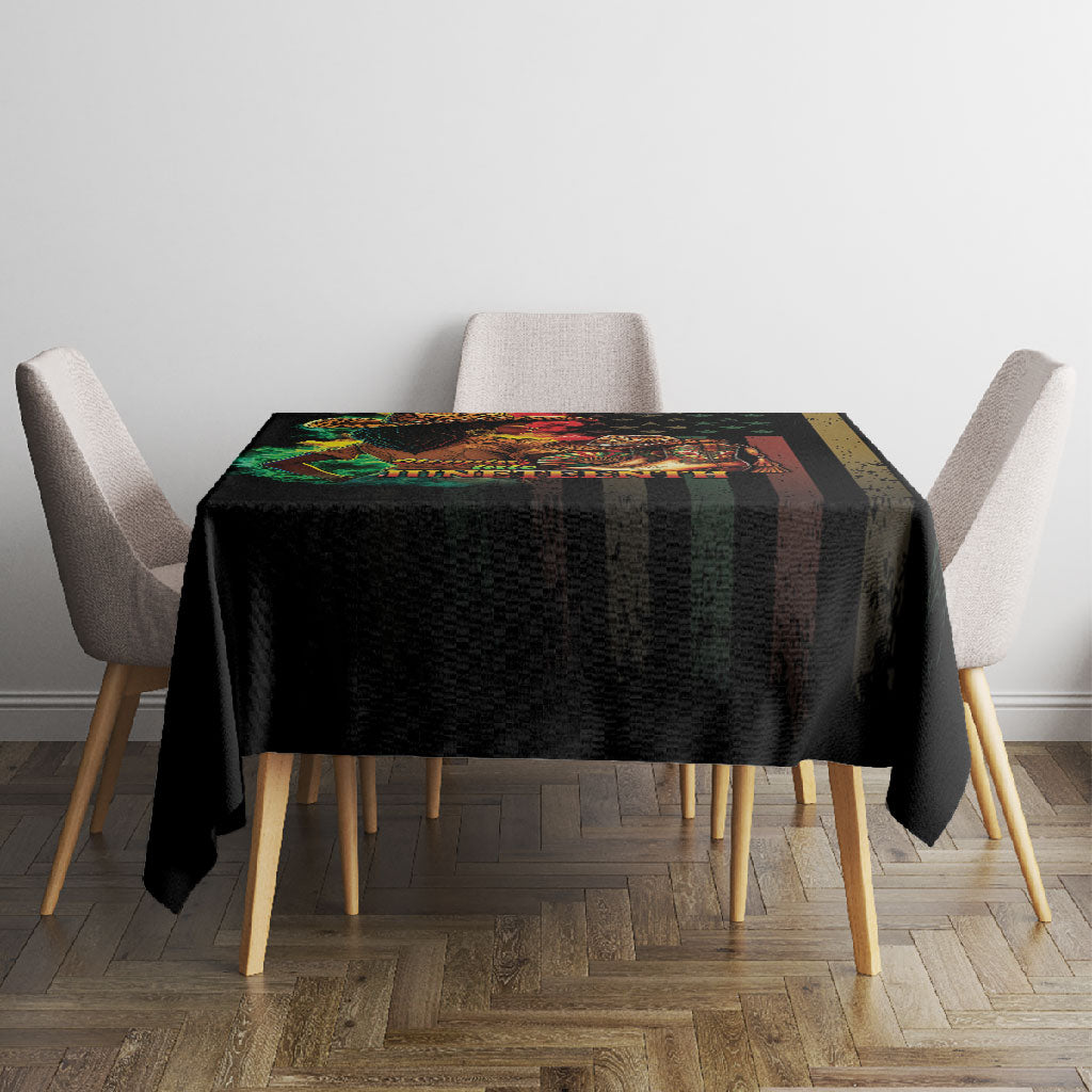 Steppin' into Juneteenth 1865 Tablecloth Melanin Cowgirl Grunge Style