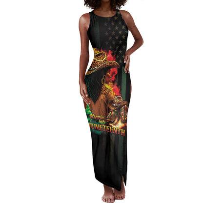 Steppin' into Juneteenth 1865 Tank Maxi Dress Melanin Cowgirl Grunge Style