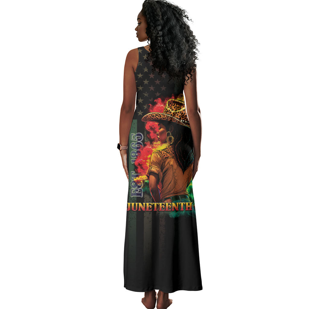 Steppin' into Juneteenth 1865 Tank Maxi Dress Melanin Cowgirl Grunge Style