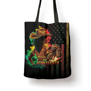 Steppin' into Juneteenth 1865 Tote Bag Melanin Cowgirl Grunge Style