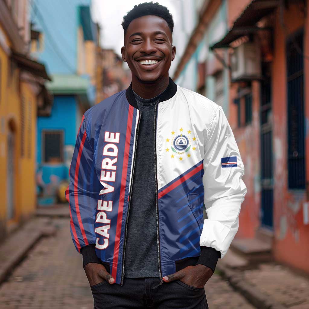 Custom Cape Verde Football Bomber Jacket Unique Style - African Pride