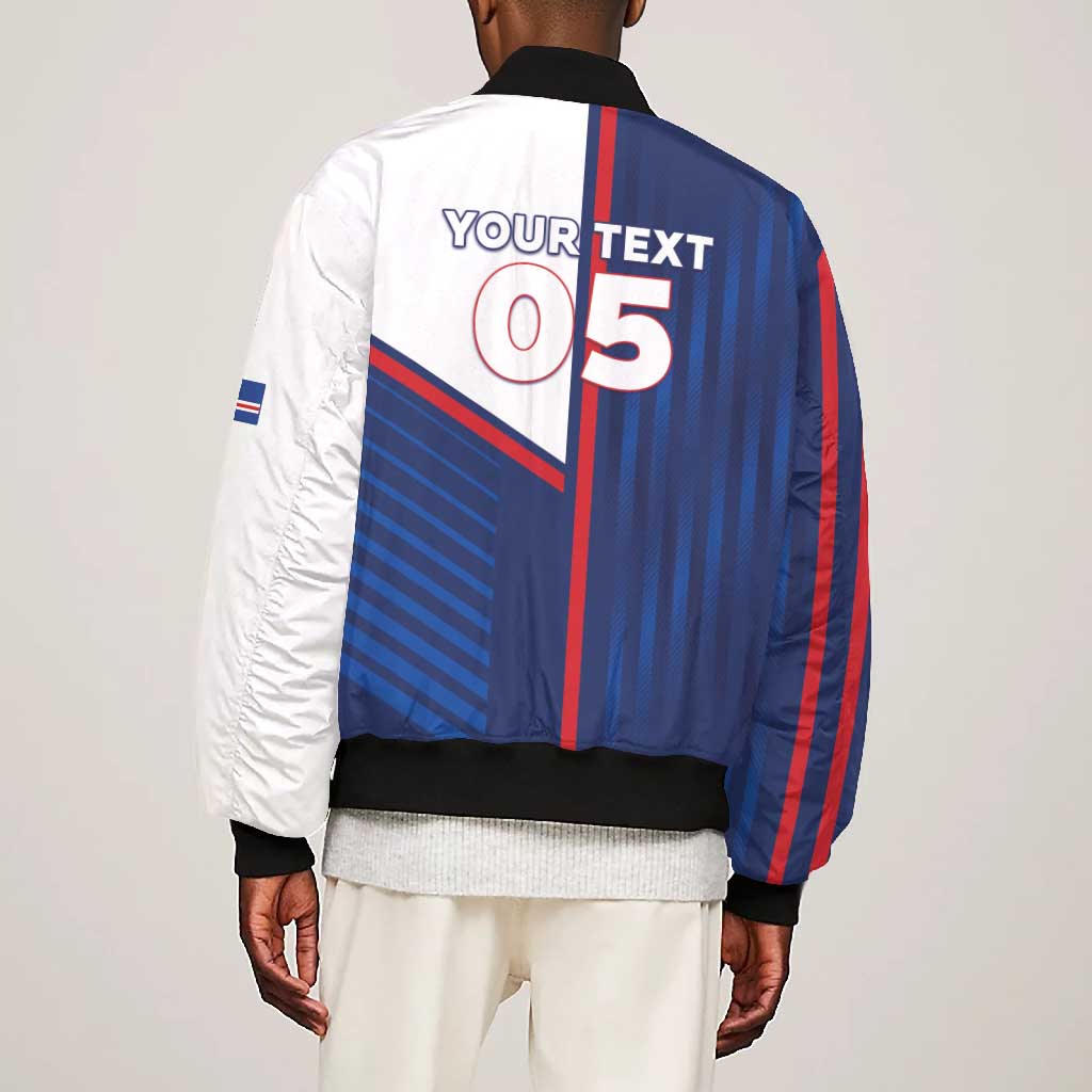 Custom Cape Verde Football Bomber Jacket Unique Style - African Pride