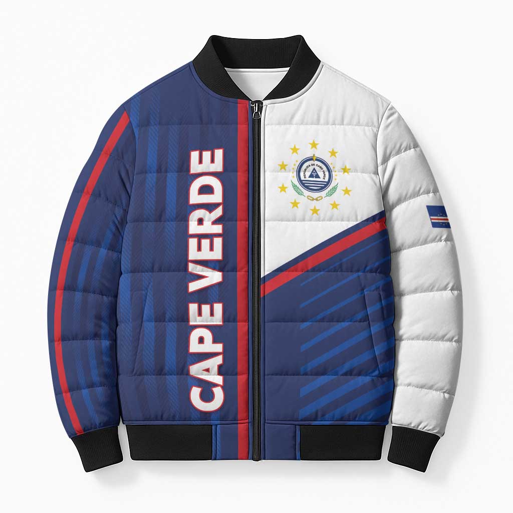 Custom Cape Verde Football Bomber Puffer Jacket Unique Style