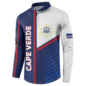 Custom Cape Verde Football Button Sweatshirt Unique Style