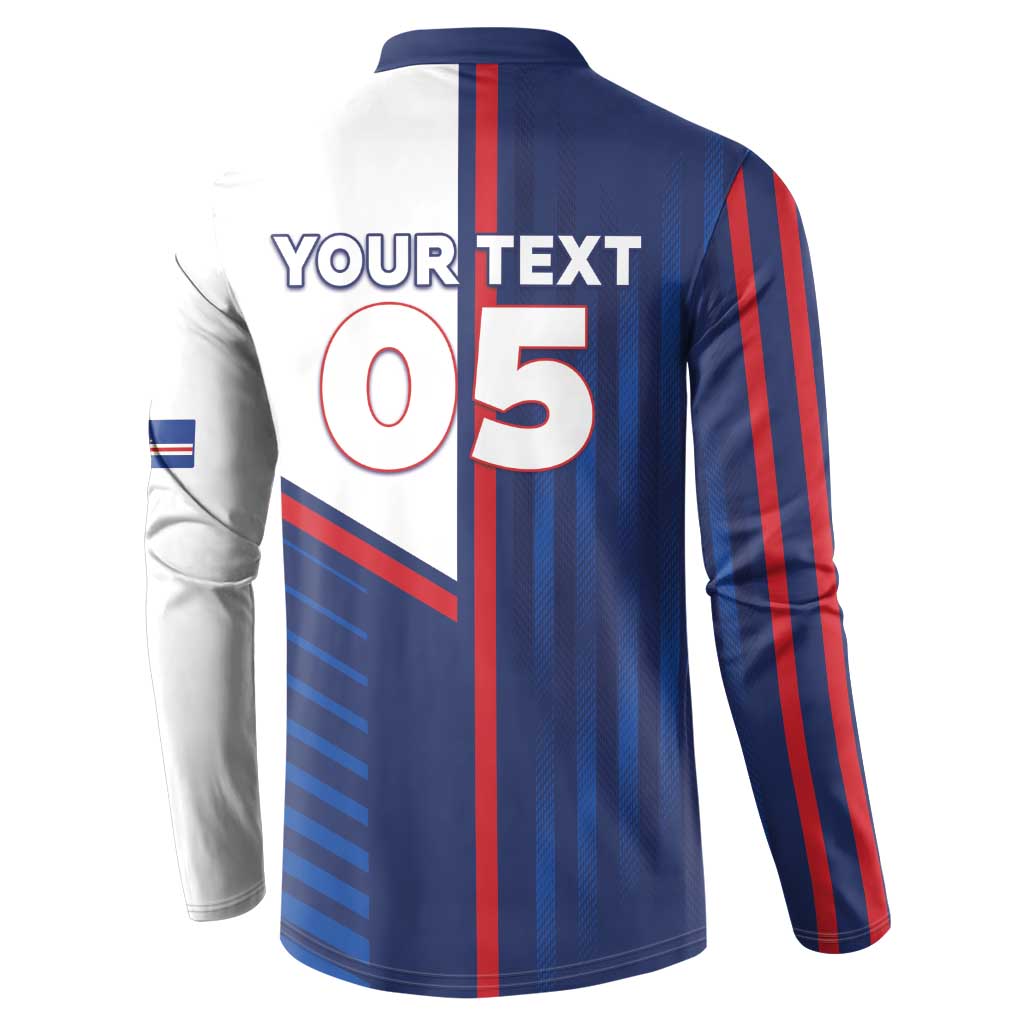 Custom Cape Verde Football Button Sweatshirt Unique Style