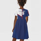 Custom Cape Verde Football Kid Short Sleeve Dress Unique Style - African Pride