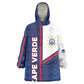 Custom Cape Verde Football Kid Wearable Blanket Hoodie Unique Style - African Pride