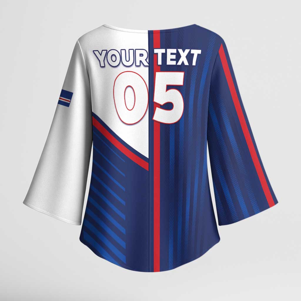 Custom Cape Verde Football Kimono Sleeve Blouse Unique Style