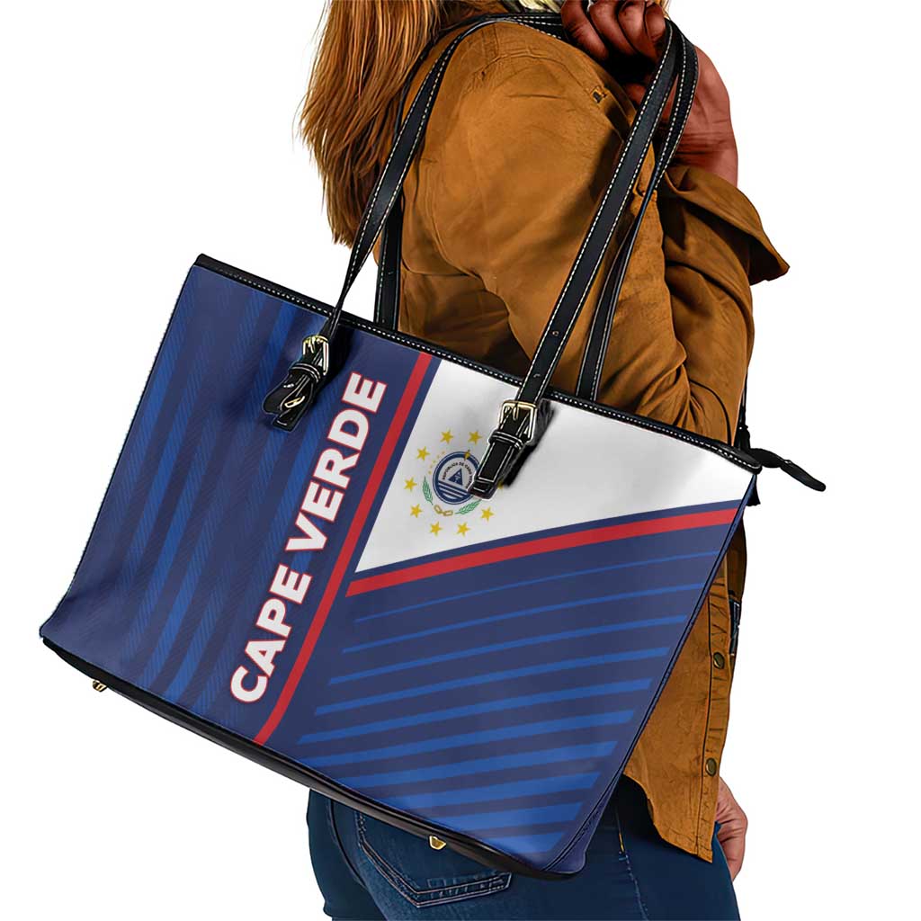 Cape Verde Football Leather Tote Bag Unique Style - African Pride