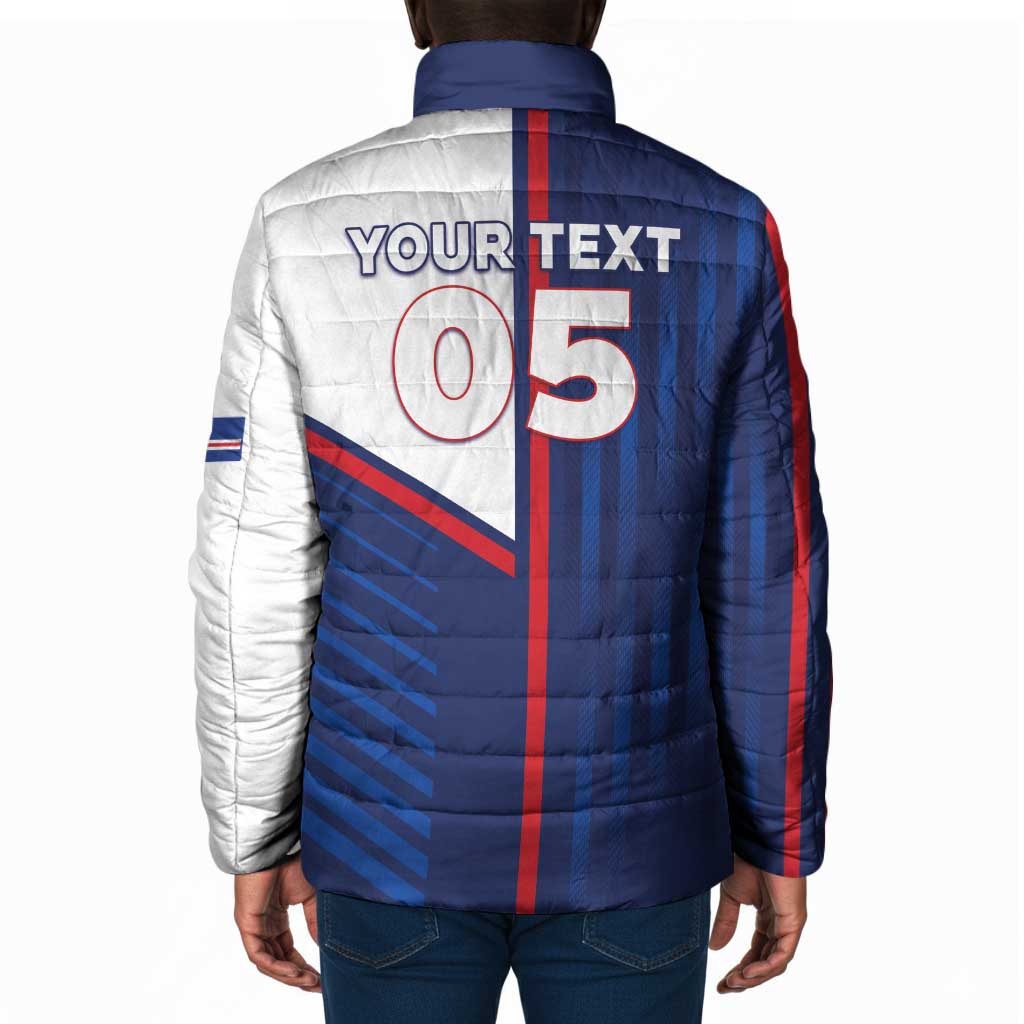 Custom Cape Verde Football Padded Jacket Unique Style