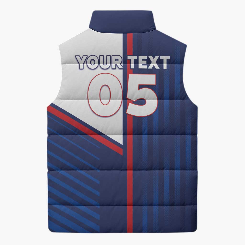 Custom Cape Verde Football Sleeveless Puffer Jacket Unique Style