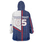 Custom Cape Verde Football Wearable Blanket Hoodie Unique Style - African Pride
