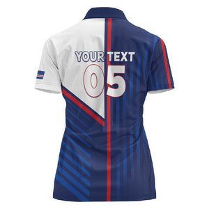 Custom Cape Verde Football Women Polo Shirt Unique Style - African Pride