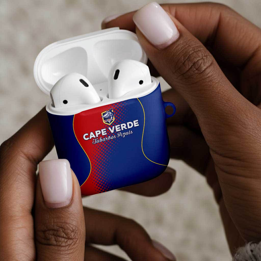 Cape Verde Football AirPods Case Blue Sharks Make History