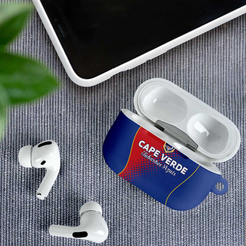 Cape Verde Football AirPods Case Blue Sharks Make History