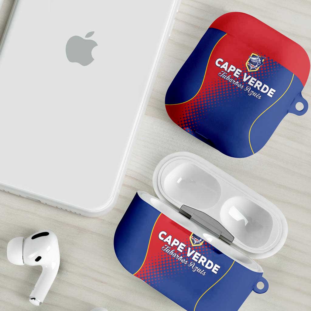 Cape Verde Football AirPods Case Blue Sharks Make History