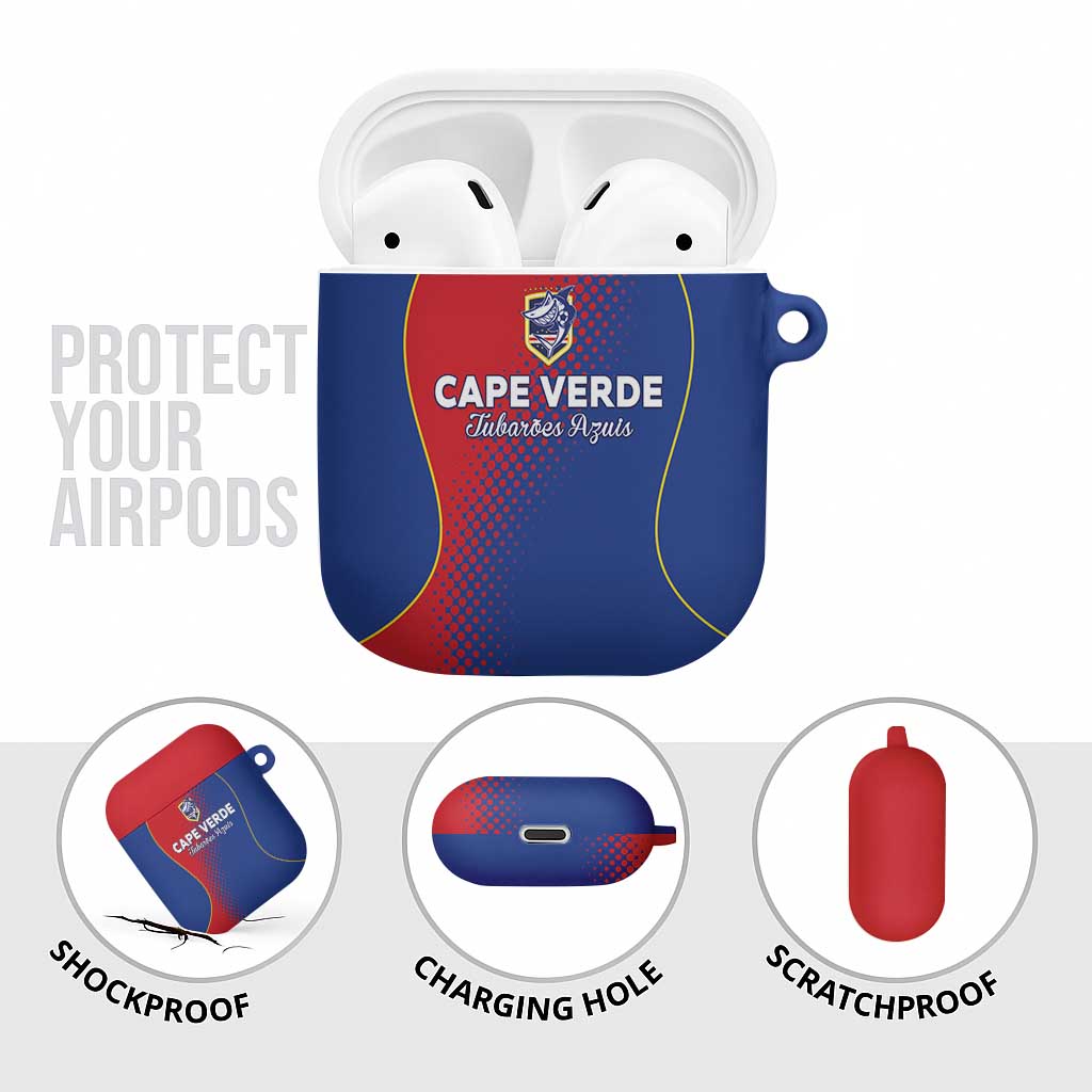 Cape Verde Football AirPods Case Blue Sharks Make History