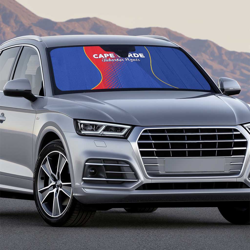 Cape Verde Football Auto Sun Shade Blue Sharks Make History