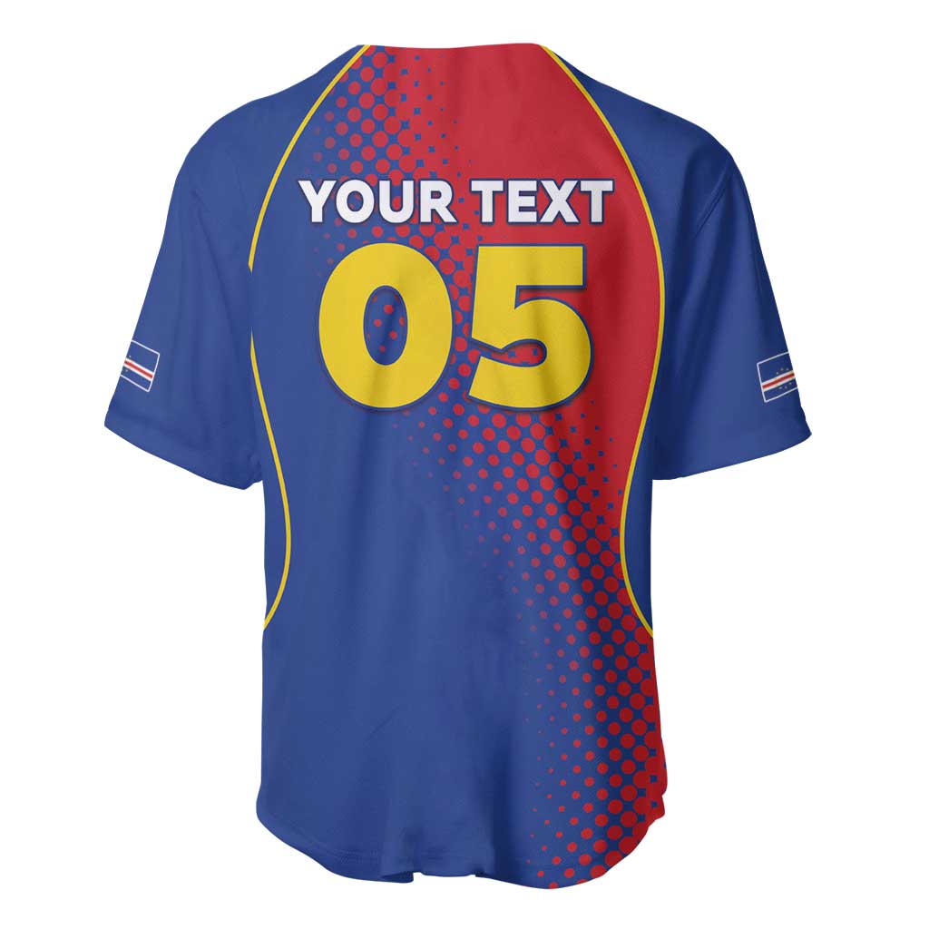 Custom Cape Verde Football Baseball Jersey Blue Sharks Make History - African Pride