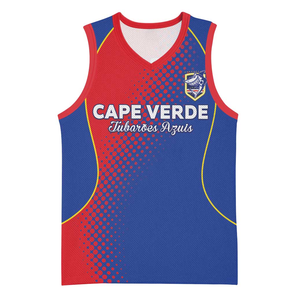 Custom Cape Verde Football Basketball Jersey Blue Sharks Make History LT05