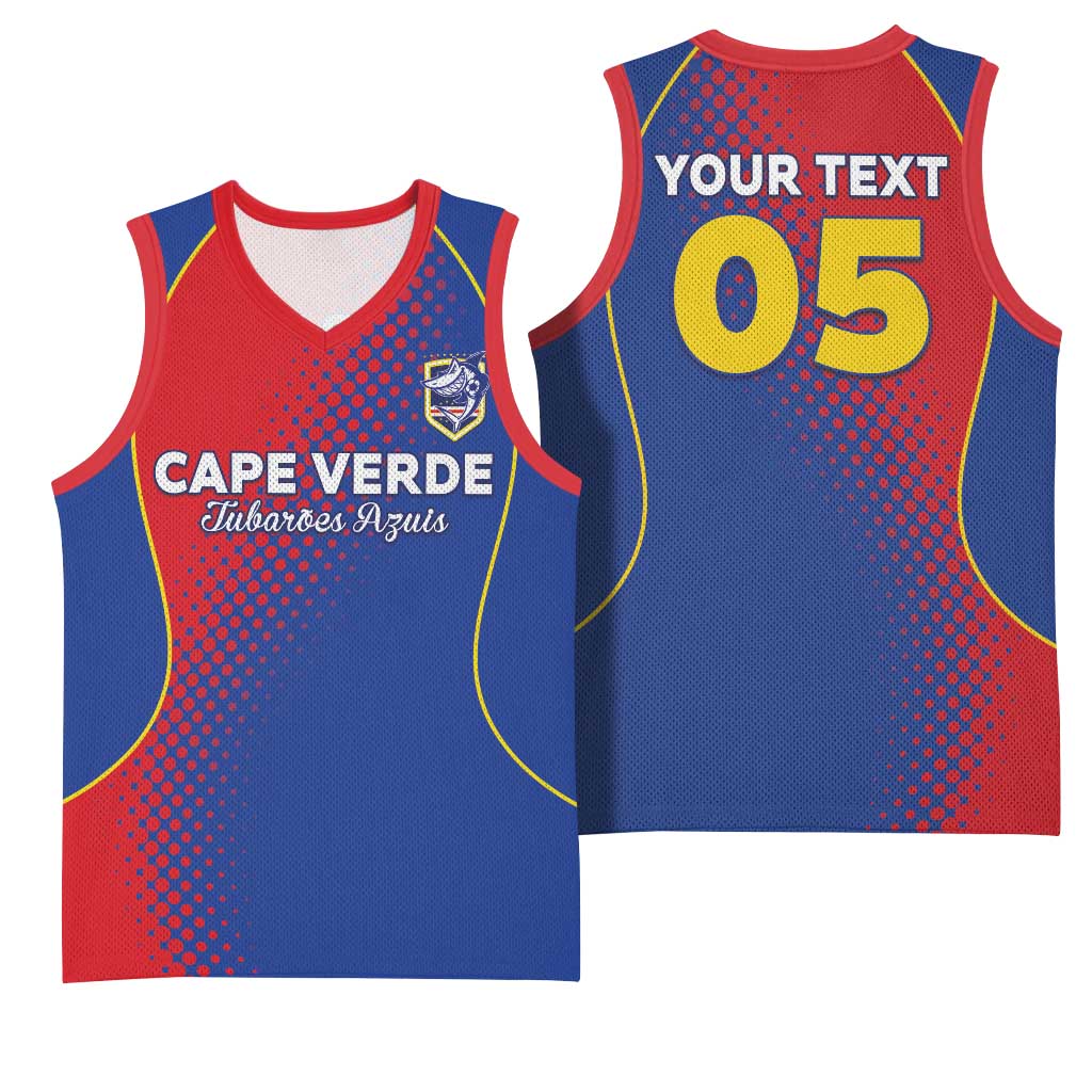 Custom Cape Verde Football Basketball Jersey Blue Sharks Make History LT05