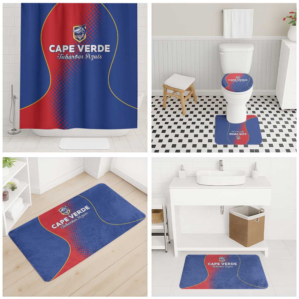 Cape Verde Football Bathroom Set Blue Sharks Make History