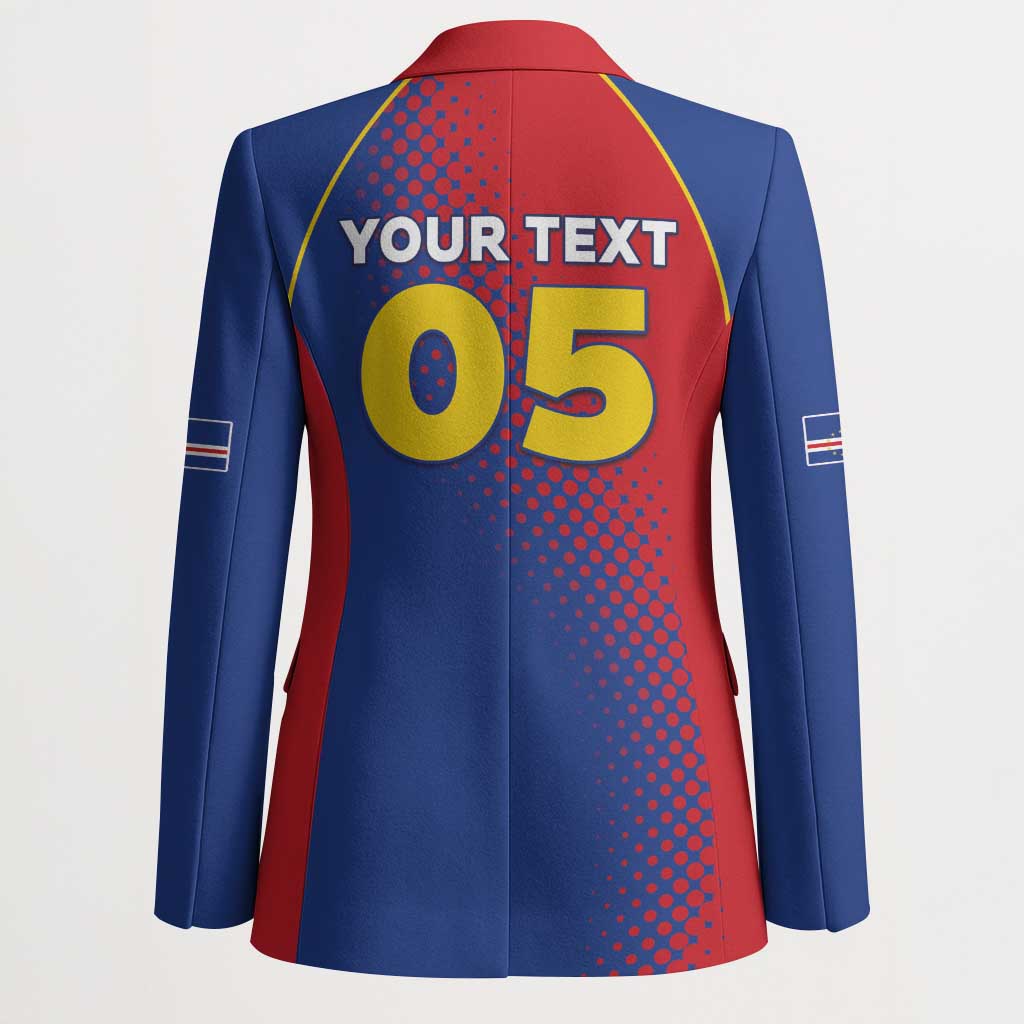 Custom Cape Verde Football Blazer Blue Sharks Make History