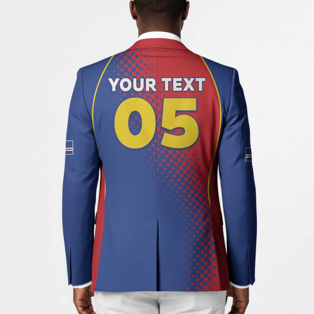 Custom Cape Verde Football Blazer Blue Sharks Make History