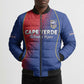 Custom Cape Verde Football Bomber Puffer Jacket Blue Sharks Make History