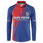 Custom Cape Verde Football Button Sweatshirt Blue Sharks Make History