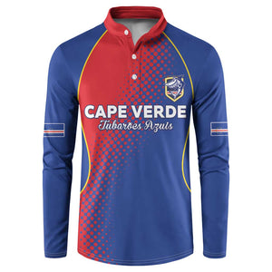 Custom Cape Verde Football Button Sweatshirt Blue Sharks Make History