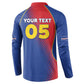 Custom Cape Verde Football Button Sweatshirt Blue Sharks Make History