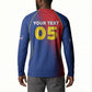 Custom Cape Verde Football Button Sweatshirt Blue Sharks Make History
