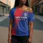 Custom Cape Verde Football Cross Shoulder Shirt Blue Sharks Make History