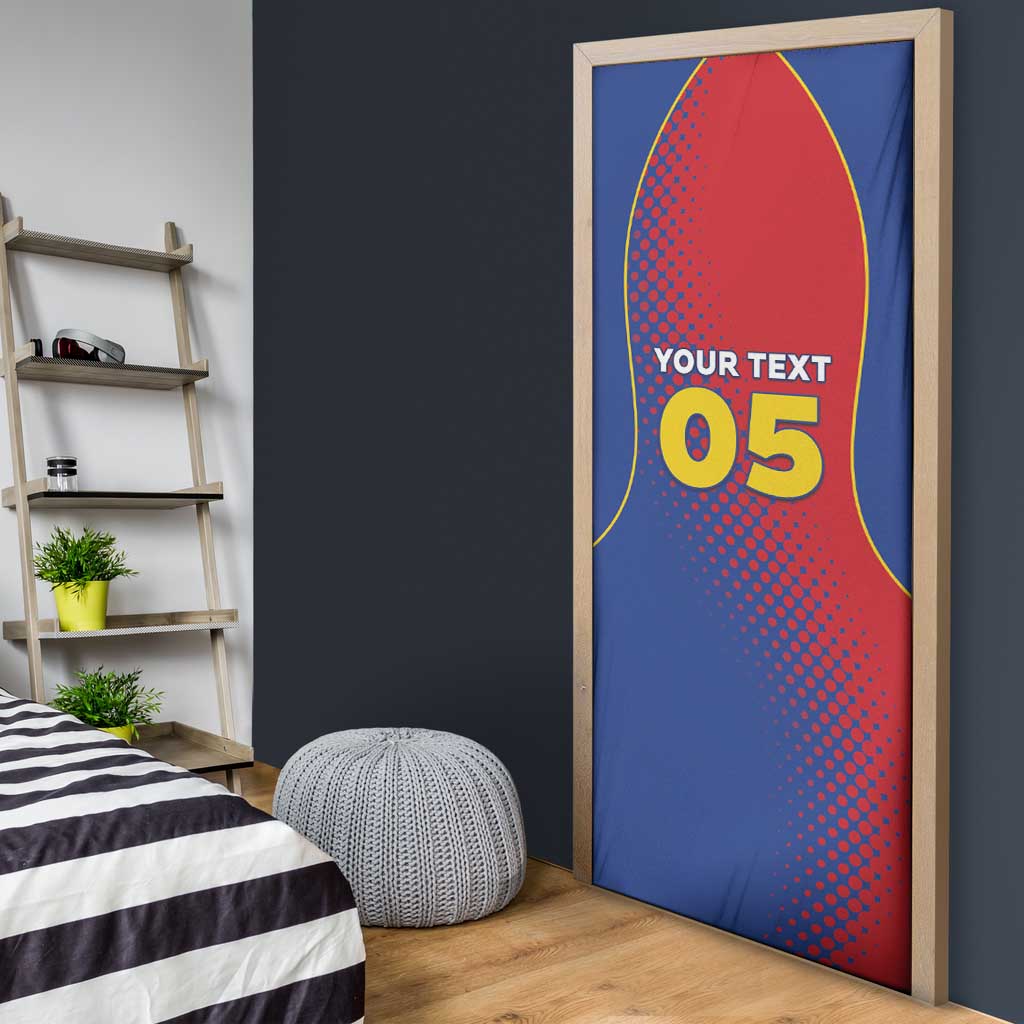 Custom Cape Verde Football Door Cover Blue Sharks Make History