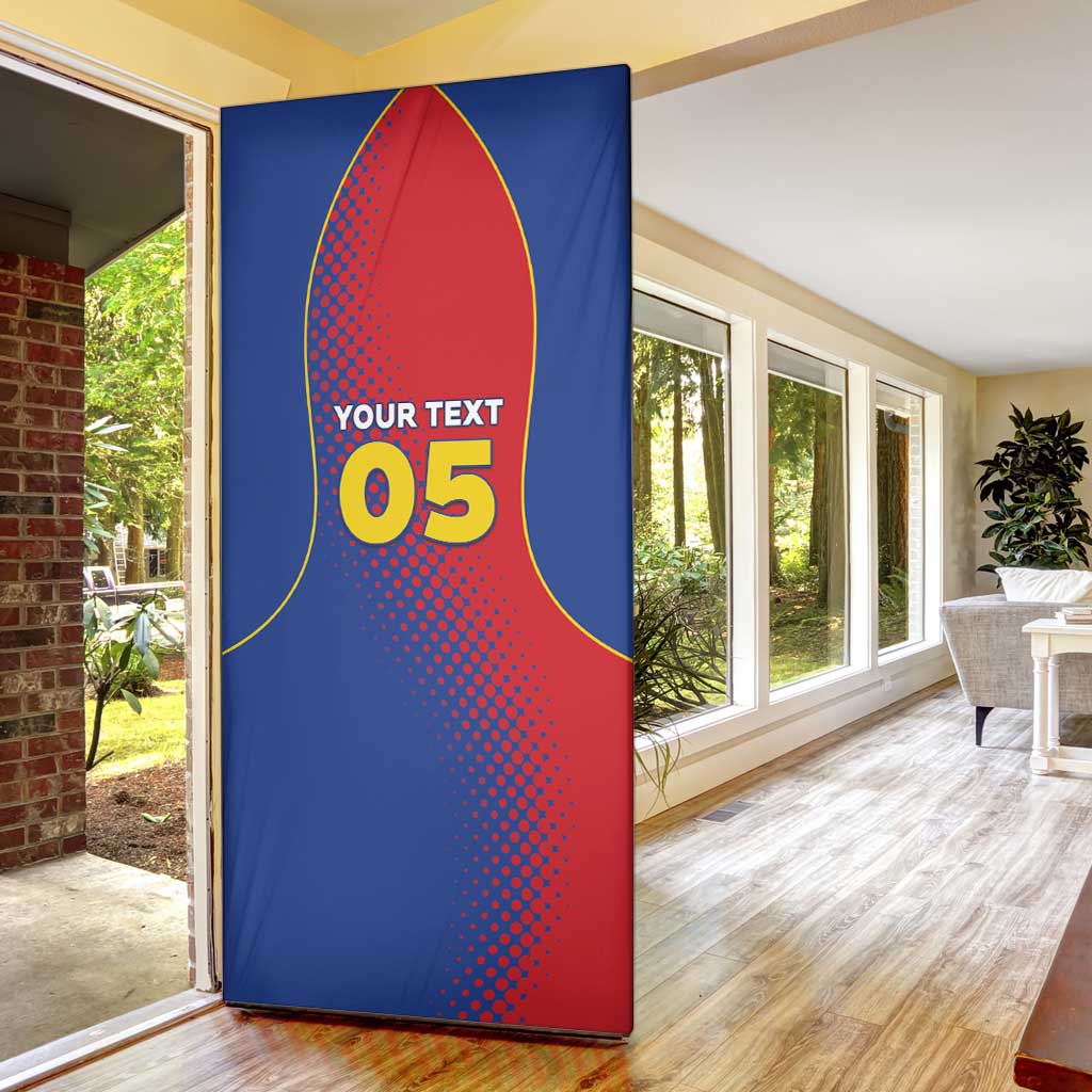 Custom Cape Verde Football Door Cover Blue Sharks Make History