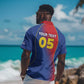 Custom Cape Verde Football Hawaiian Shirt Blue Sharks Make History - African Pride