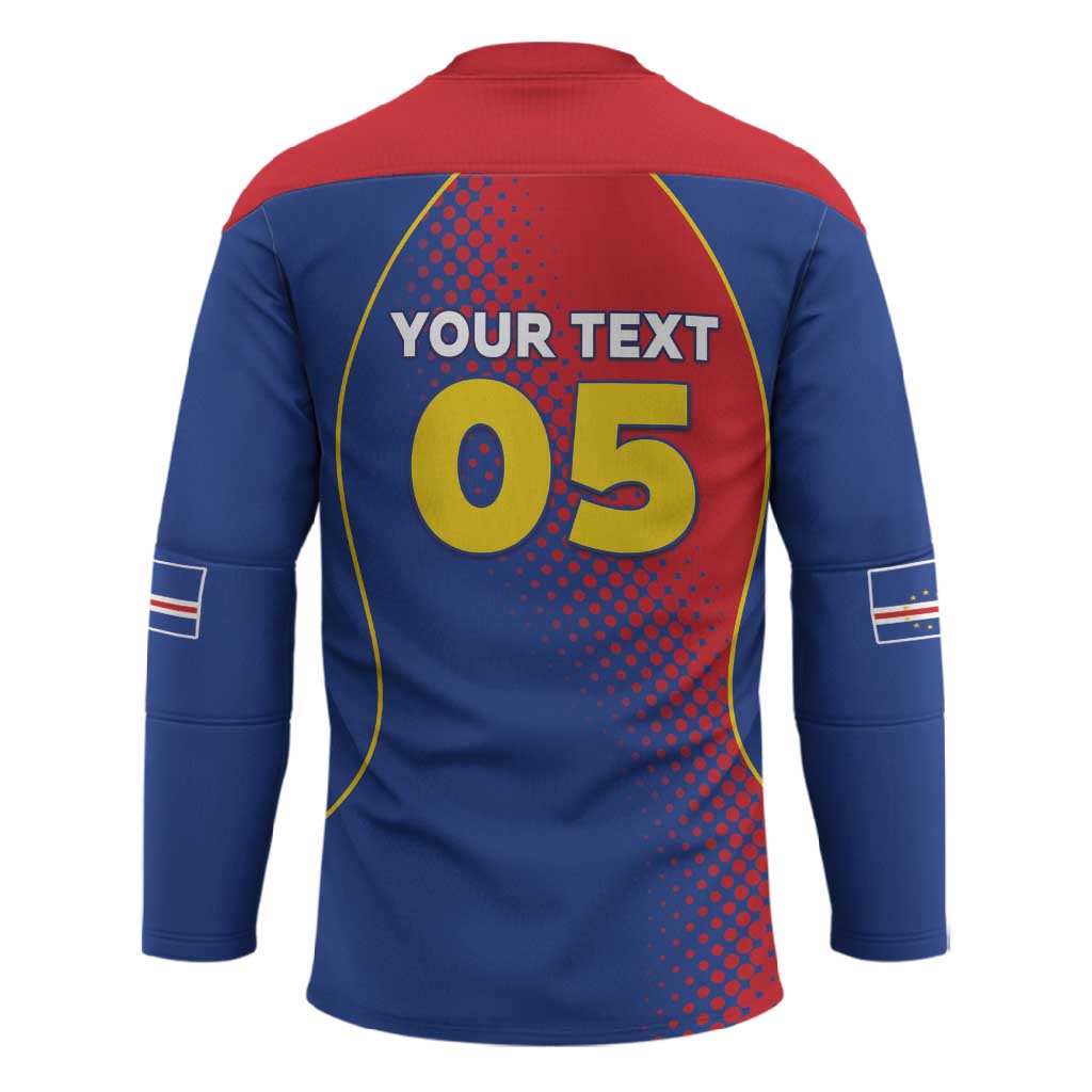 Custom Cape Verde Football Hockey Jersey Blue Sharks Make History