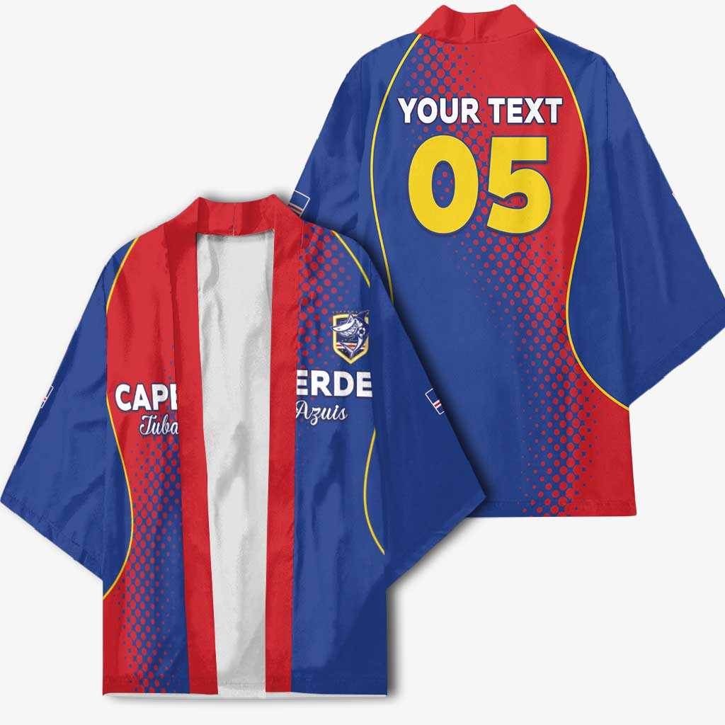 Custom Cape Verde Football Kimono Blue Sharks Make History