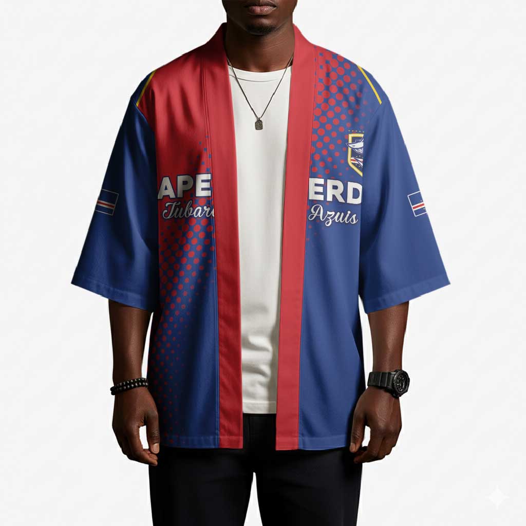 Custom Cape Verde Football Kimono Blue Sharks Make History