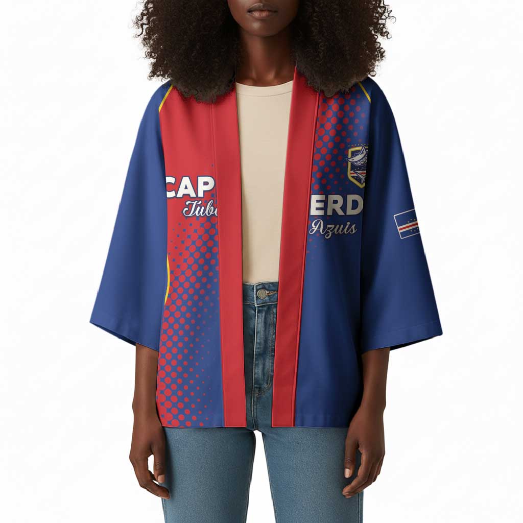 Custom Cape Verde Football Kimono Blue Sharks Make History
