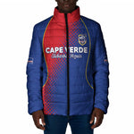 Custom Cape Verde Football Padded Jacket Blue Sharks Make History