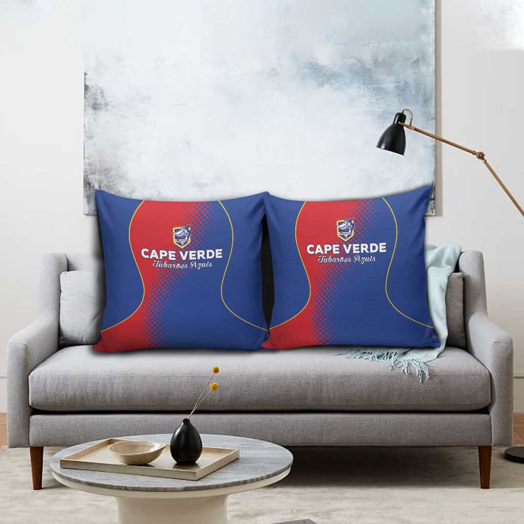 Cape Verde Football Pillow Cover Blue Sharks Make History