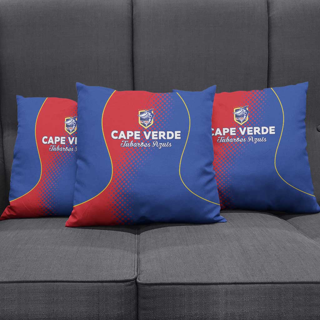 Cape Verde Football Pillow Cover Blue Sharks Make History