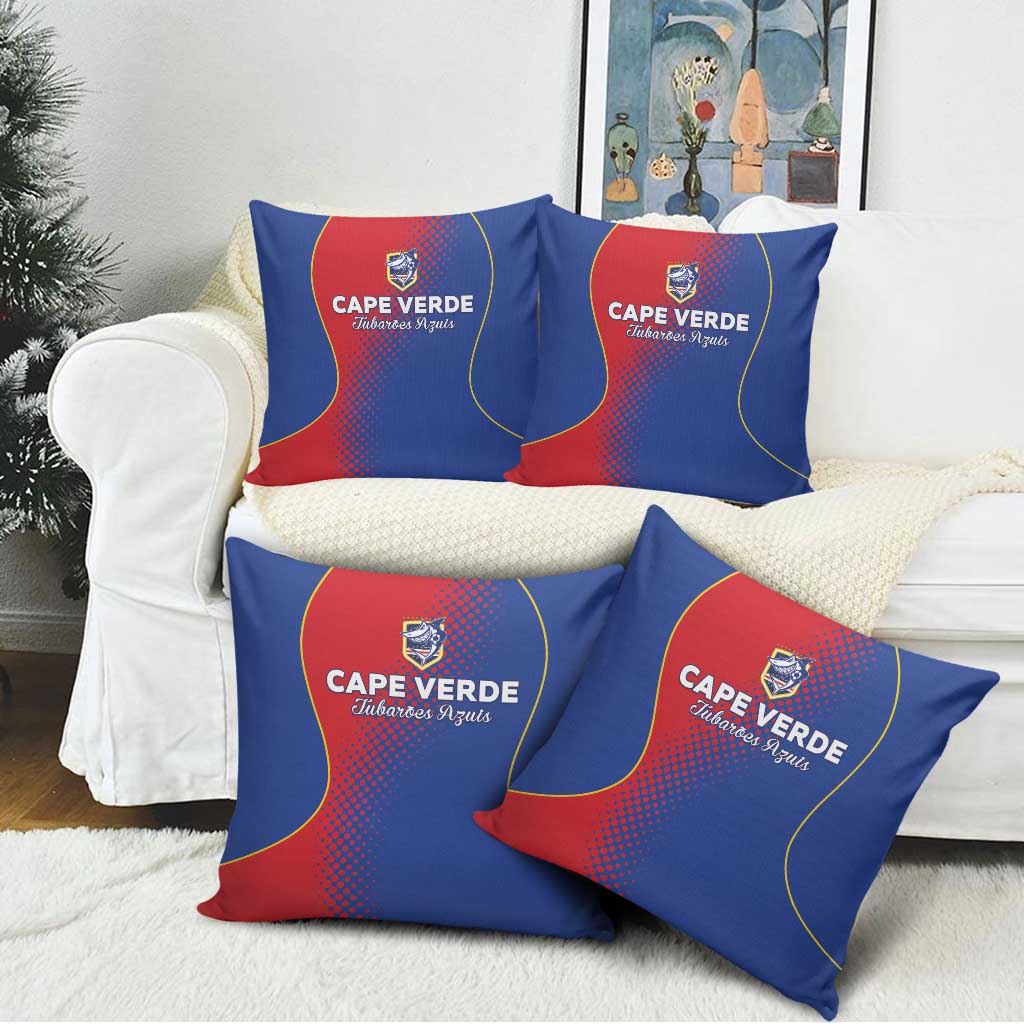 Cape Verde Football Pillow Cover Blue Sharks Make History
