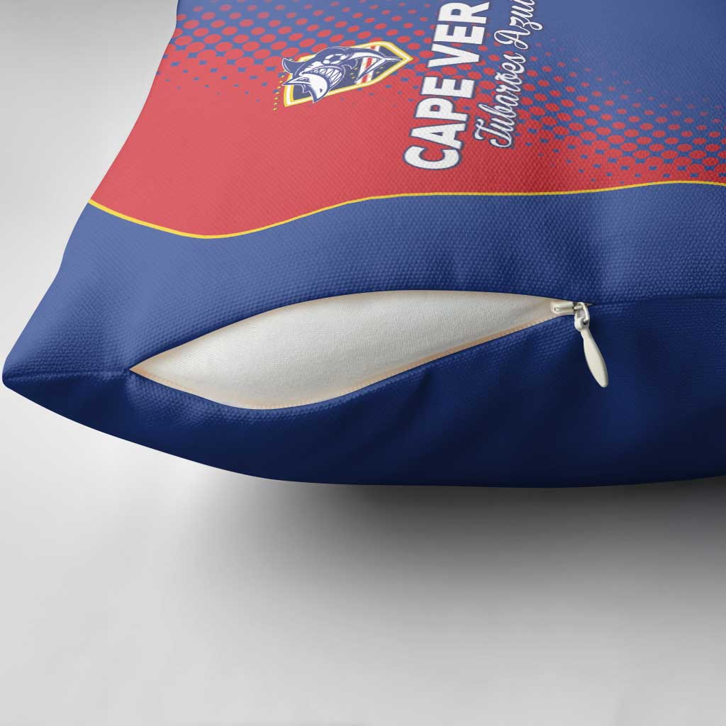 Cape Verde Football Pillow Cover Blue Sharks Make History