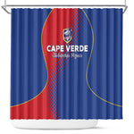 Cape Verde Football Shower Curtain Blue Sharks Make History - African Pride