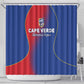 Cape Verde Football Shower Curtain Blue Sharks Make History - African Pride