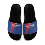 Cape Verde Football Slide Sandals Blue Sharks Make History
