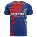 Custom Cape Verde Football T shirt Blue Sharks Make History - African Pride